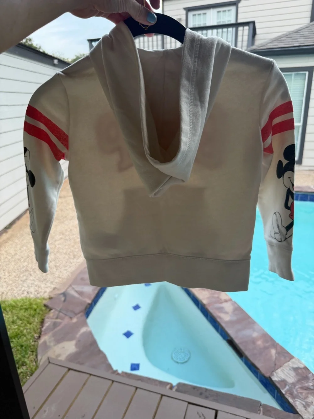GAP Kids Cream Zip-Up Hoodie with Mickey & Minnie - Size XS 4-5 - New with tag